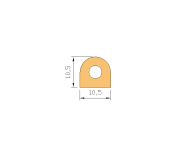 Silicone Profile P1281A - type format D - irregular shape