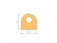 Silicone Profile P1281C - type format D - irregular shape