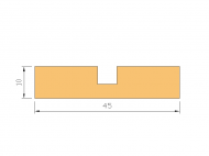 Silicone Profile P1295C - type format U - irregular shape