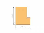 Silicone Profile P129M - type format L - irregular shape