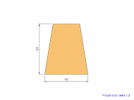 Silicone Profile P1313A - type format Trapezium - irregular shape