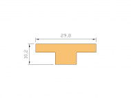 Silicone Profile P1331 - type format T - irregular shape