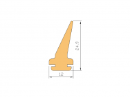 Silicone Profile P136Z - type format Lamp - irregular shape