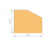 Silicone Profile P1387A - type format D - irregular shape