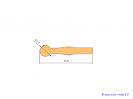 Silicone Profile P1393 - type format solid b/p shape - irregular shape