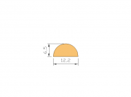 Silicone Profile P1393D - type format D - irregular shape