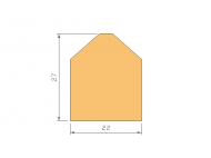 Silicone Profile P140 - type format D - irregular shape