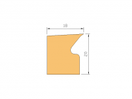 Silicone Profile P1408A - type format Lipped - irregular shape