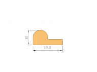 Silicone Profile P1412B - type format solid b/p shape - irregular shape
