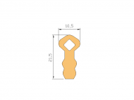 Silicone Profile P1415B - type format Lamp - irregular shape