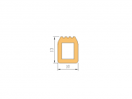 Silicone Profile P1433I - type format D - irregular shape