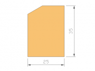 Silicone Profile P1433L - type format D - irregular shape