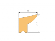Silicone Profile P149A - type format Lipped - irregular shape
