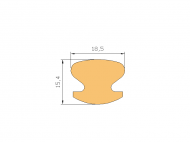 Silicone Profile P1516B - type format Lamp - irregular shape