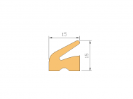 Silicone Profile P151A - type format Lipped - irregular shape