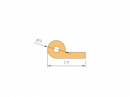 Silicone Profile P1548 - type format solid b/p shape - irregular shape