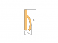 Silicone Profile P158 - type format h - irregular shape