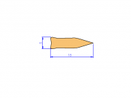 Silicone Profile P160 - type format Flat Silicone Profile - irregular shape