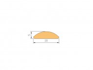 Silicone Profile P1601B - type format D - irregular shape