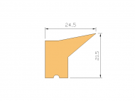 Silicone Profile P1612AA - type format Lipped - irregular shape