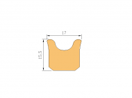 Silicone Profile P1612AC - type format Horns - irregular shape