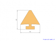 Silicone Profile P161Y - type format Lamp - irregular shape