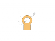 Silicone Profile P1626A - type format D - irregular shape