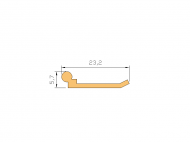 Silicone Profile P1640 - type format solid b/p shape - irregular shape