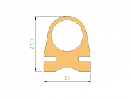 Silicone Profile P16F - type format Lamp - irregular shape
