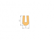 Silicone Profile P1713A - type format U - irregular shape