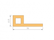 Silicone Profile P174 - type format solid b/p shape - irregular shape