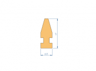 Silicone Profile P1749B - type format Lamp - irregular shape