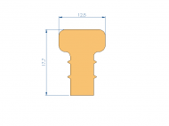 Silicone Profile P1749H - type format T - irregular shape