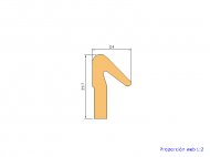 Silicone Profile P1751 - type format Lipped - irregular shape