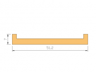 Silicone Profile P175F - type format Flat Silicone Profile - irregular shape