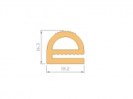Silicone Profile P175H - type format e - irregular shape