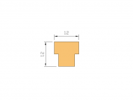 Silicone Profile P175V - type format T - irregular shape