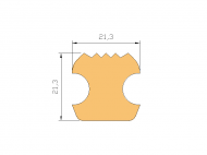 Silicone Profile P175Y - type format Lamp - irregular shape