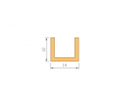 Silicone Profile P1765 - type format U - irregular shape