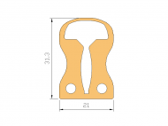 Silicone Profile P1772 - type format Lamp - irregular shape