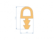 Silicone Profile P1780AS - type format Lamp - irregular shape