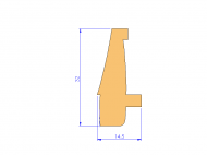 Silicone Profile P1794C - type format Autoclave - irregular shape