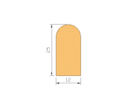 Silicone Profile P1811C - type format D - irregular shape