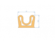Silicone Profile P1831AA - type format D - irregular shape