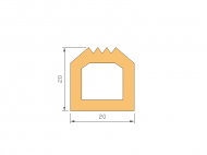 Silicone Profile P1831NEC1 - type format D - irregular shape