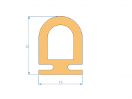 Silicone Profile P1833X - type format Lamp - irregular shape