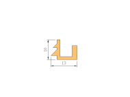 Silicone Profile P1872E - type format U - irregular shape