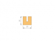 Silicone Profile P1877 - type format U - irregular shape