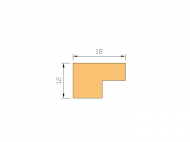 Silicone Profile P1887 - type format L - irregular shape