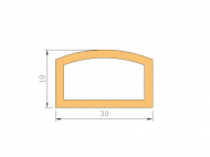 Silicone Profile P1895B - type format D - irregular shape